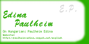 edina paulheim business card